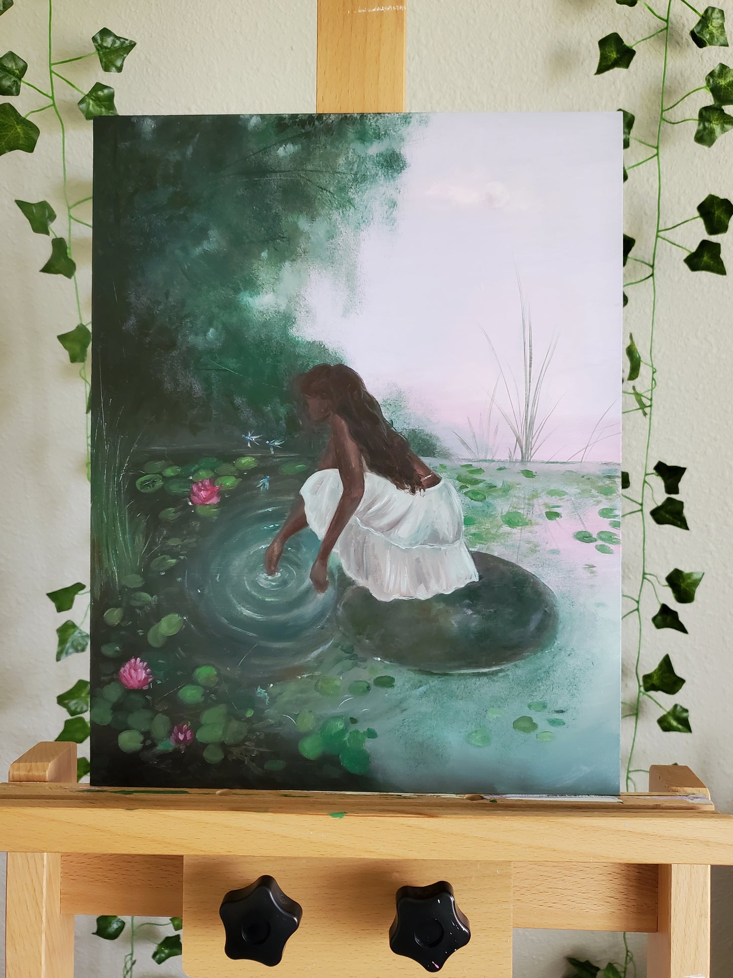 'This water-lily world' Original Oil Painting