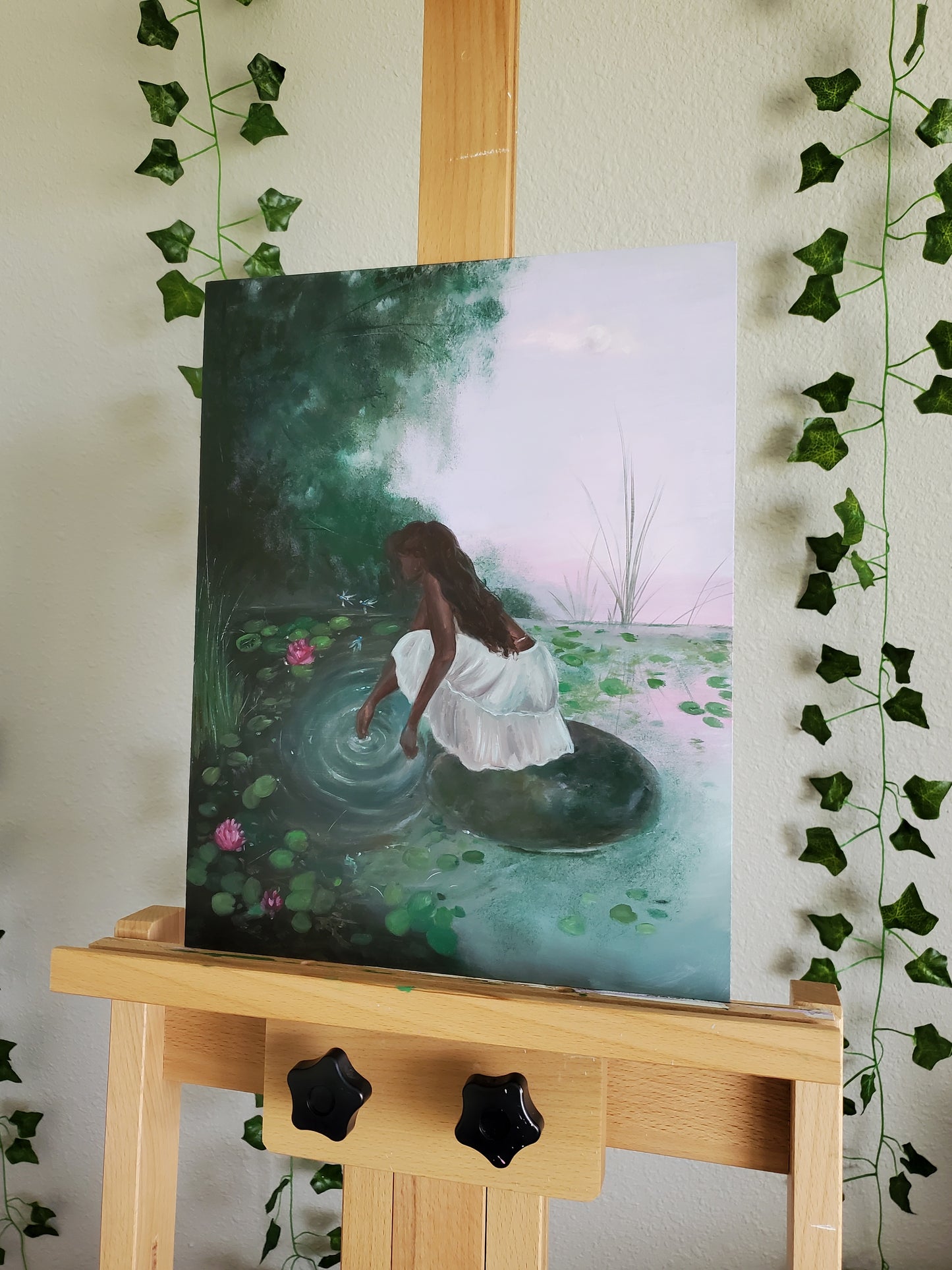 'This water-lily world' Original Oil Painting